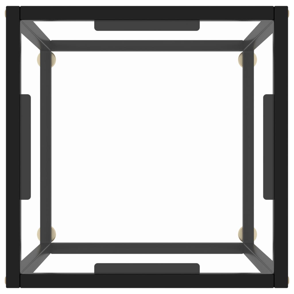 Coffee Table Black With Tempered Glass