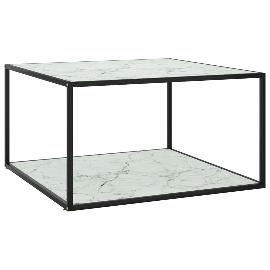 Coffee Table Black With Tempered Glass