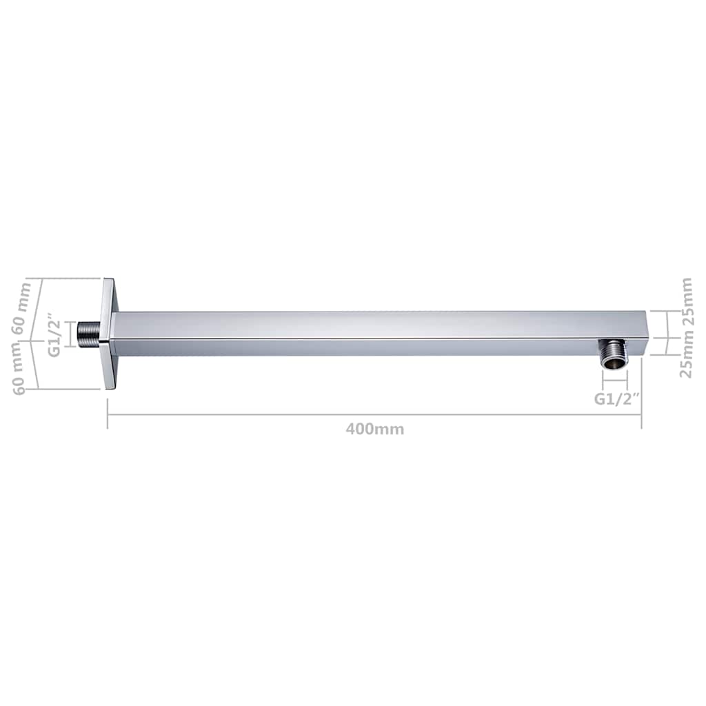 Shower Arms & Connectors Support Arm Square Stainless Steel 201 Silver Black Sil