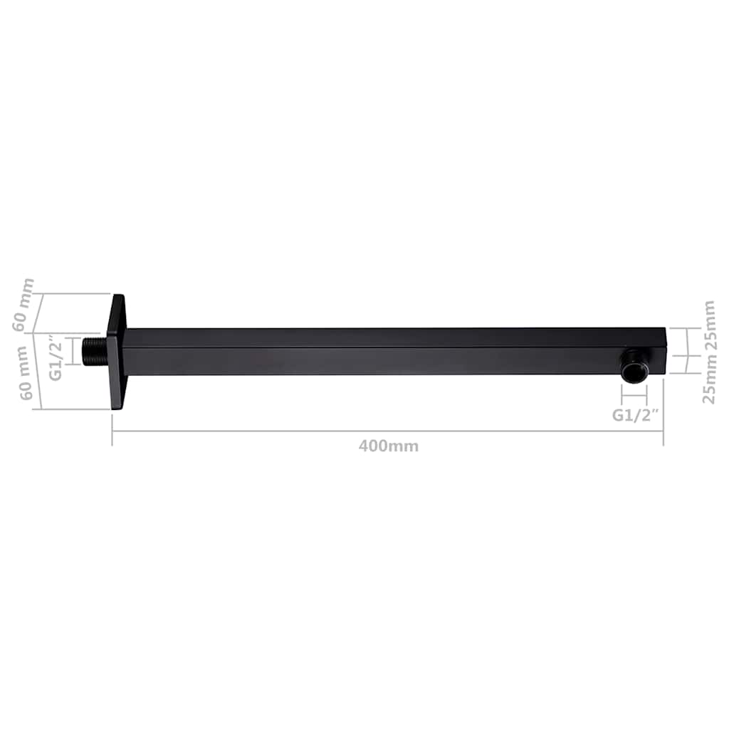 Shower Arms & Connectors Support Arm Square Stainless Steel 201 silver black
