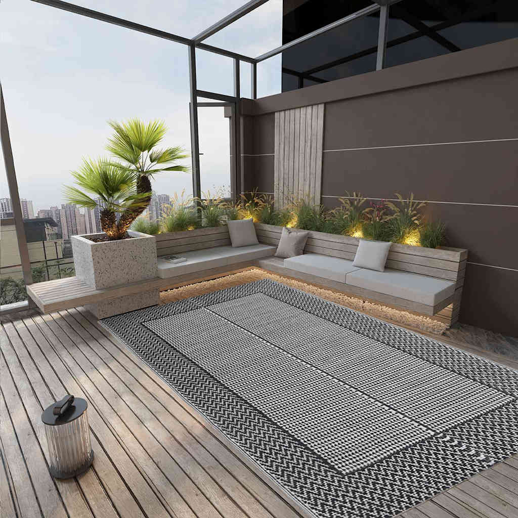 Outdoor Rugs Carpet Arakil PP Brown And White Light Green Grey Pattern Leaf Pink