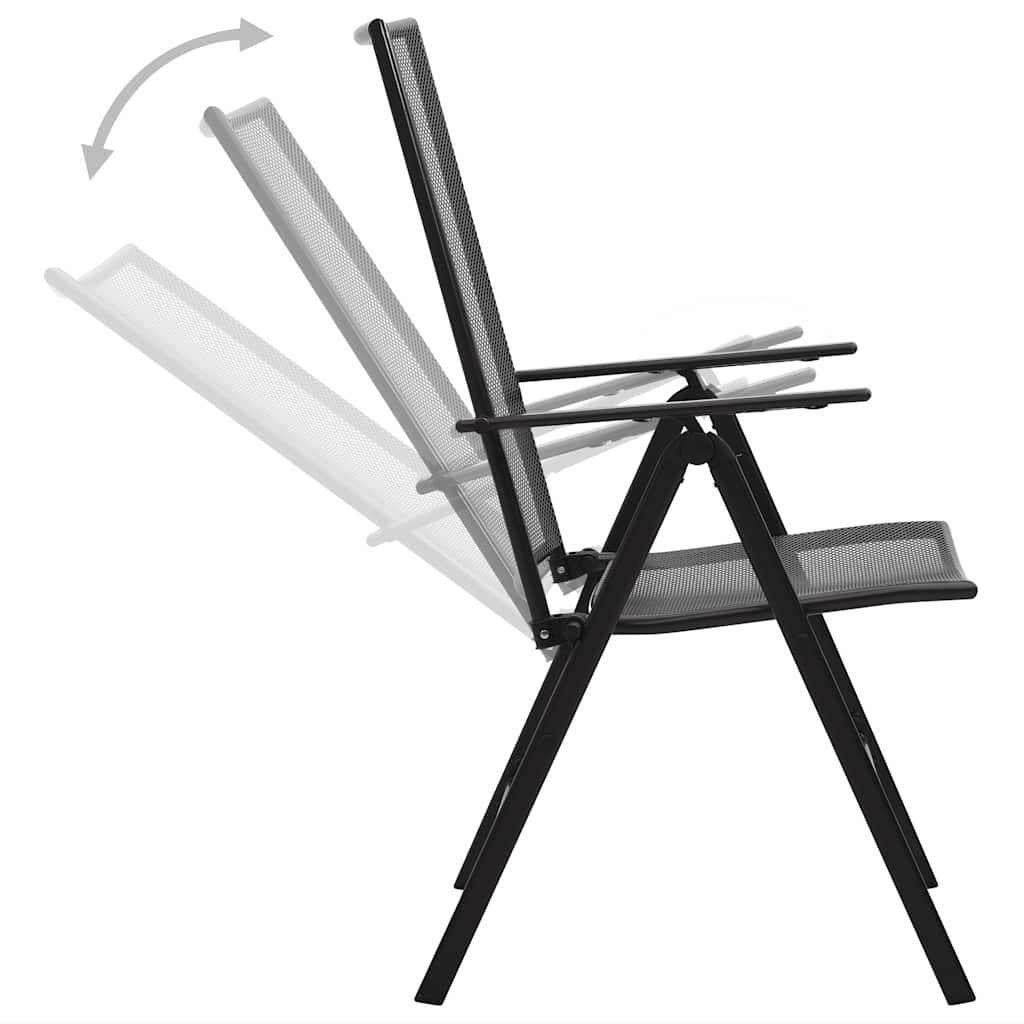 Folding Mesh Chairs 4 Pcs Steel