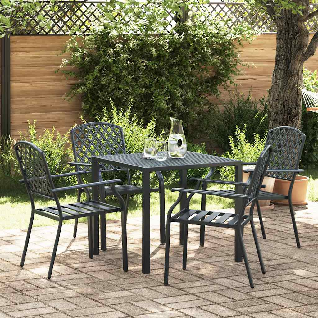 Garden Chair 4 Pcs 56 X 65 X 89 Cm Steel