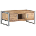 Coffee Table Rough Mango Wood Rustic Industrial Living Room Furniture 95cm 95 cm