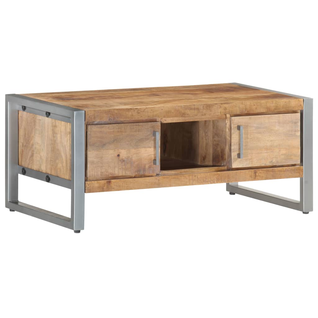 Coffee Table 95X50X40 Cm Rough Mango Wood