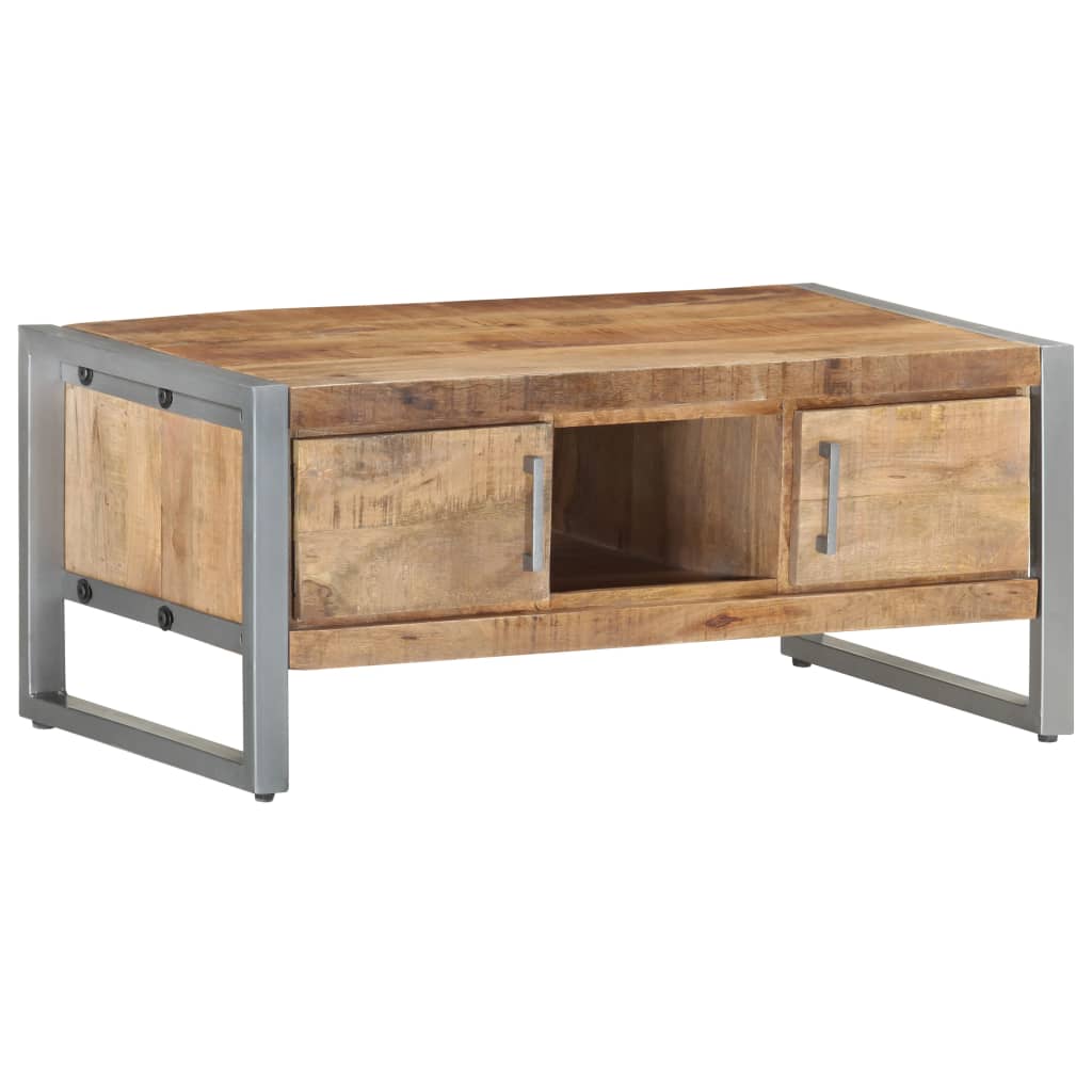 Coffee Table 95X50X40 Cm Rough Mango Wood