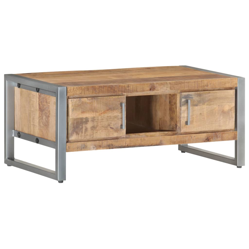 Coffee Table 95X50X40 Cm Rough Mango Wood