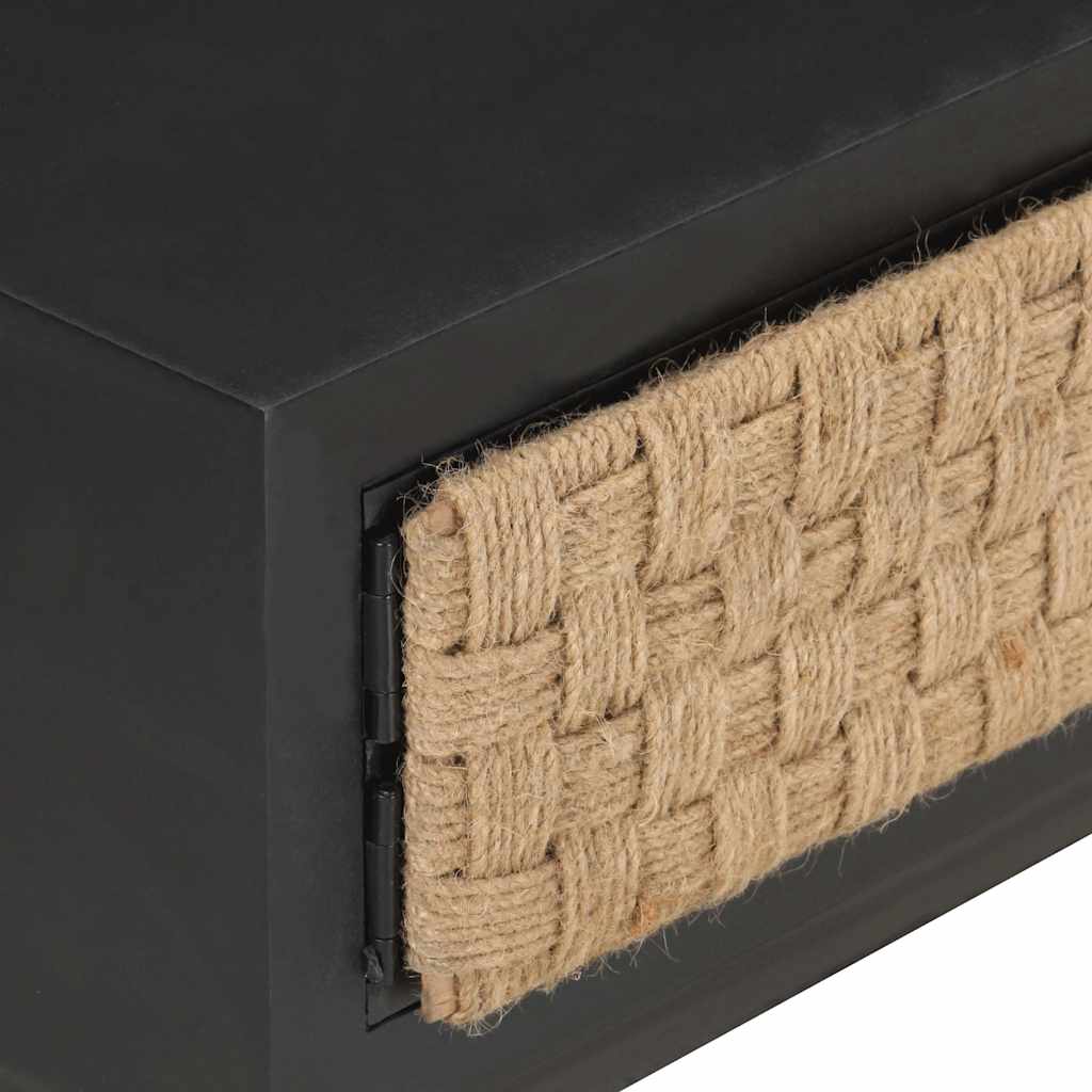 Coffee Table 90X60X35 Cm Solid Mango Wood Solid mango wood with black finish 90