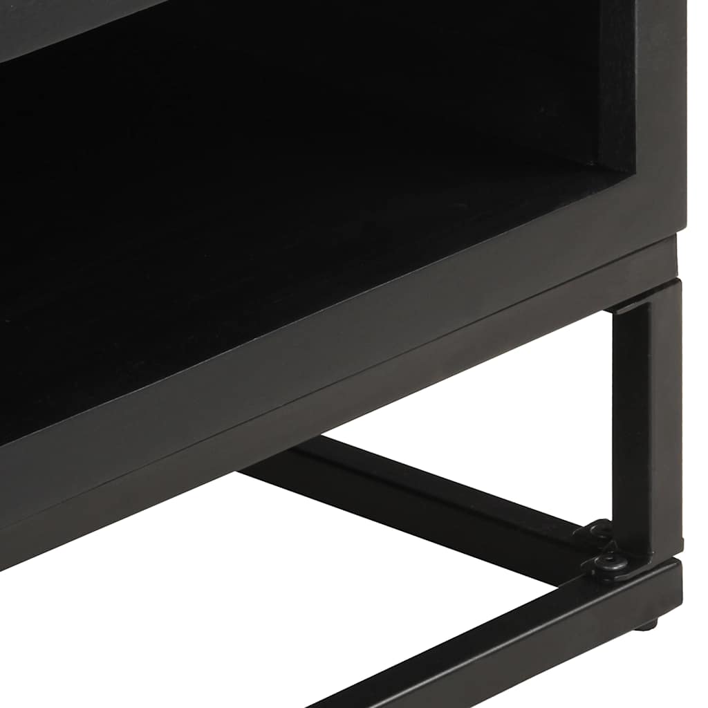 Coffee Table 90X60X35 Cm Solid Mango Wood Solid mango wood with black finish 90