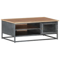 Coffee Table Grey 90X50X35 Cm Solid Acacia Wood