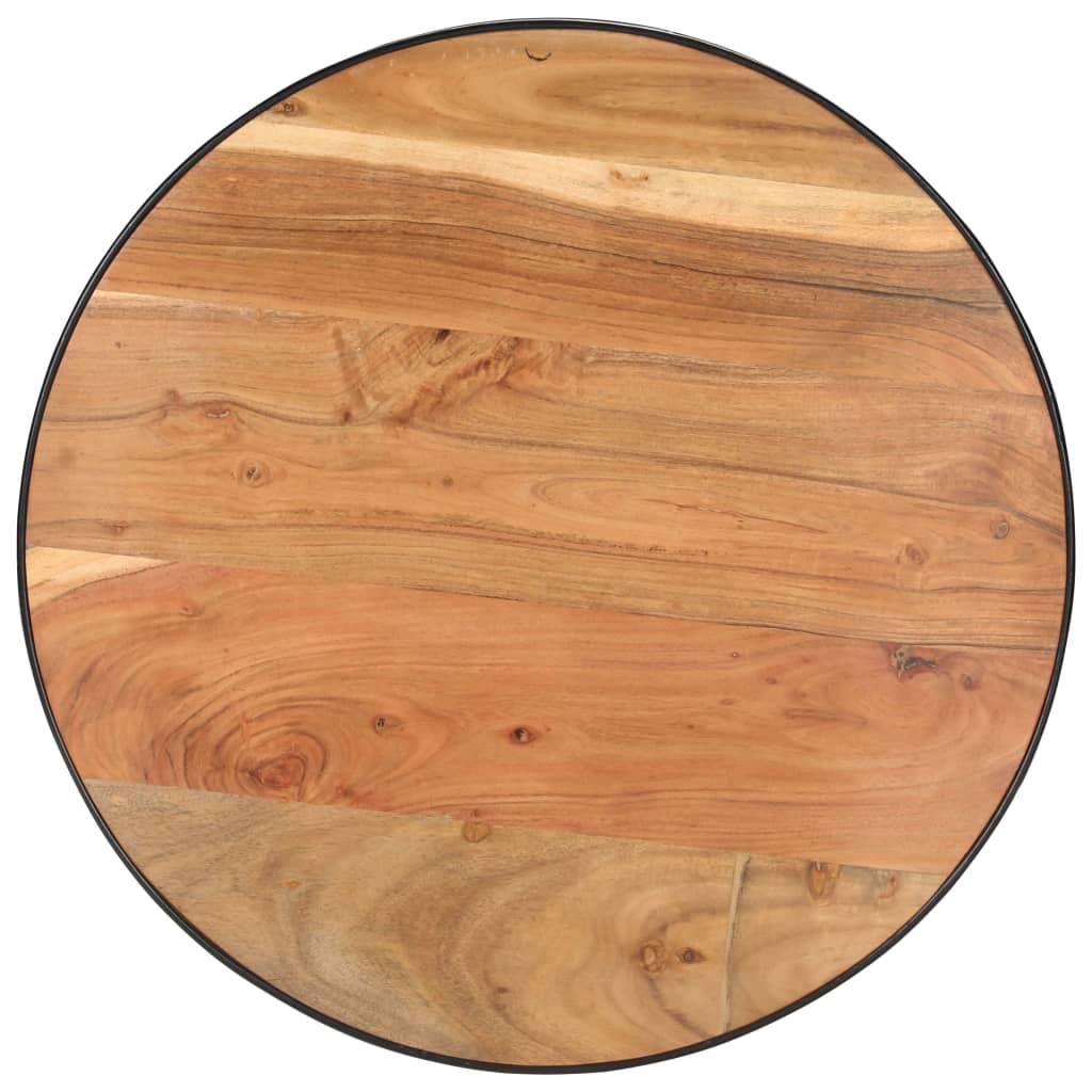 Coffee Table Black 68X Solid Acacia Wood