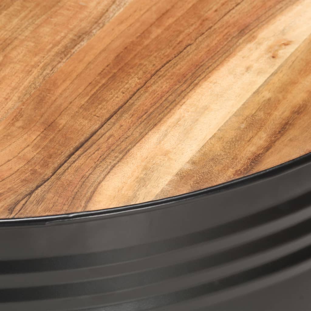 Coffee Table Black 68X Solid Acacia Wood