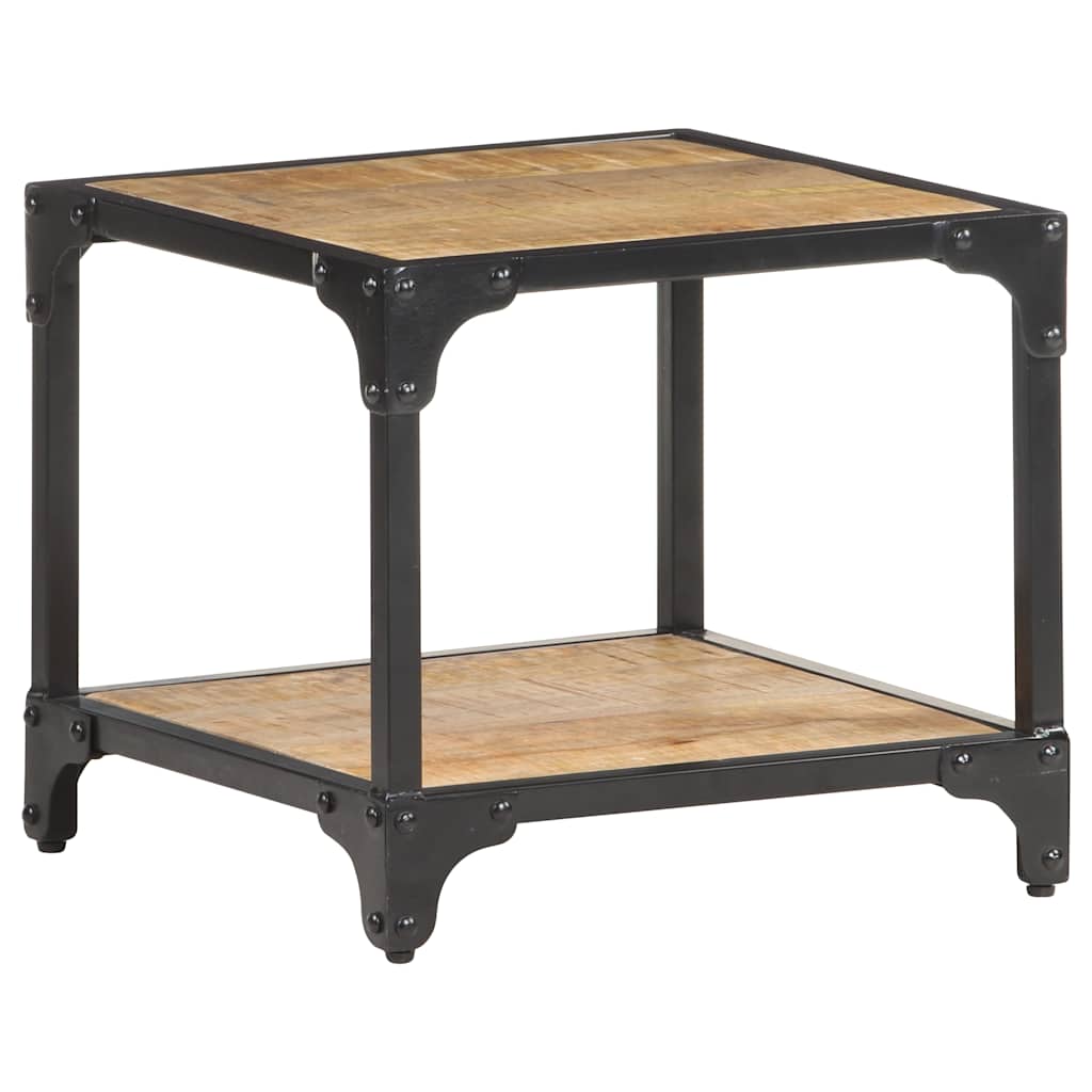 Coffee Table Coffee Table Multicolour Solid Reclaimed Wood + Steel Frame LED Sol