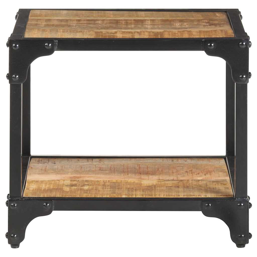 Coffee Table Coffee Table Multicolour Solid Reclaimed Wood + Steel Frame LED Sol
