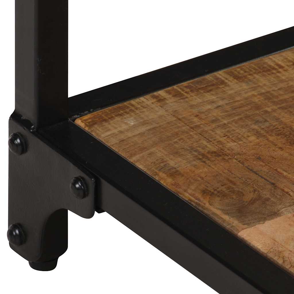 Coffee Table Coffee Table Multicolour Solid Reclaimed Wood + Steel Frame LED Sol