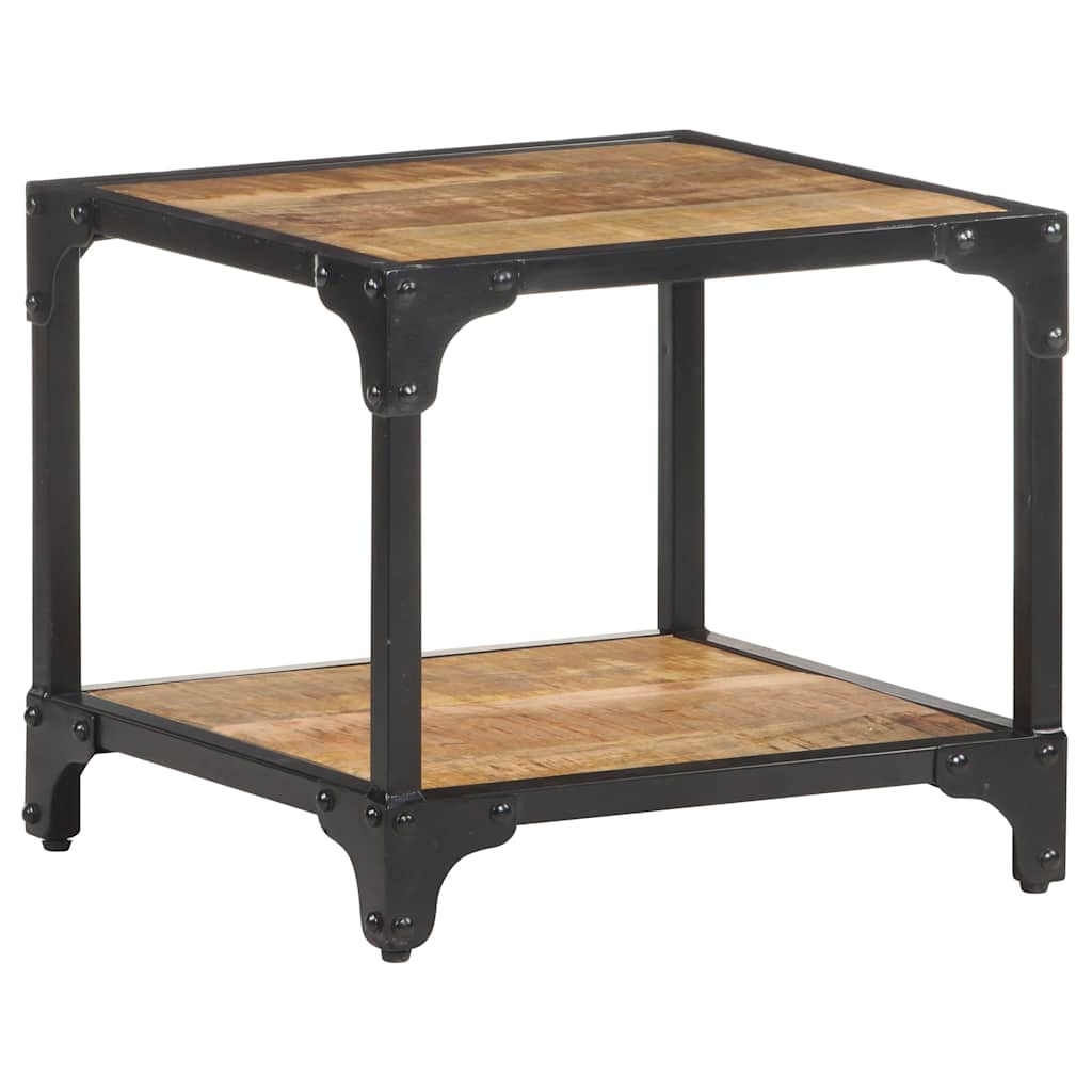 Coffee Table Coffee Table Multicolour Solid Reclaimed Wood + Steel Frame LED Sol
