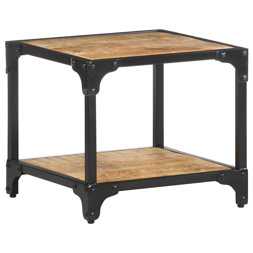 Coffee Table Coffee Table Multicolour Solid Reclaimed Wood + Steel Frame LED Sol