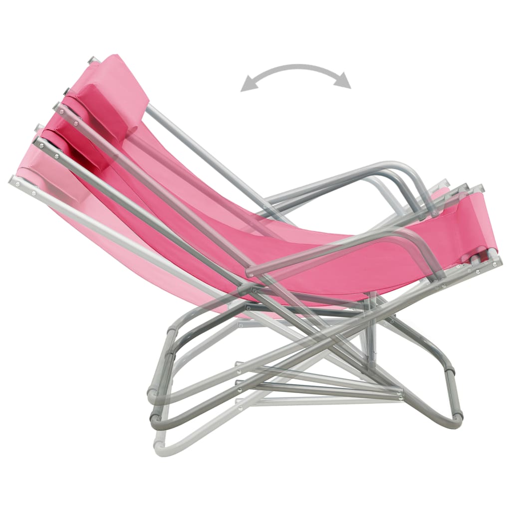Rocking Chairs 2 Pcs Steel