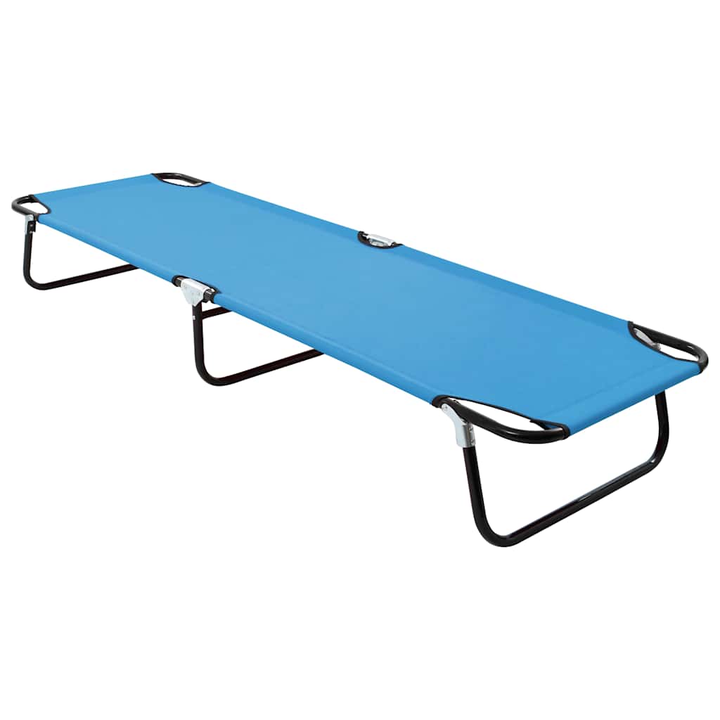 Sunloungers Folding Camping Bed Green Steel Sun Lounger Garden Beach Cot Chair 1