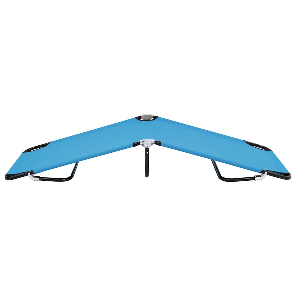 Sunloungers Folding Camping Bed Green Steel Sun Lounger Garden Beach Cot Chair 1