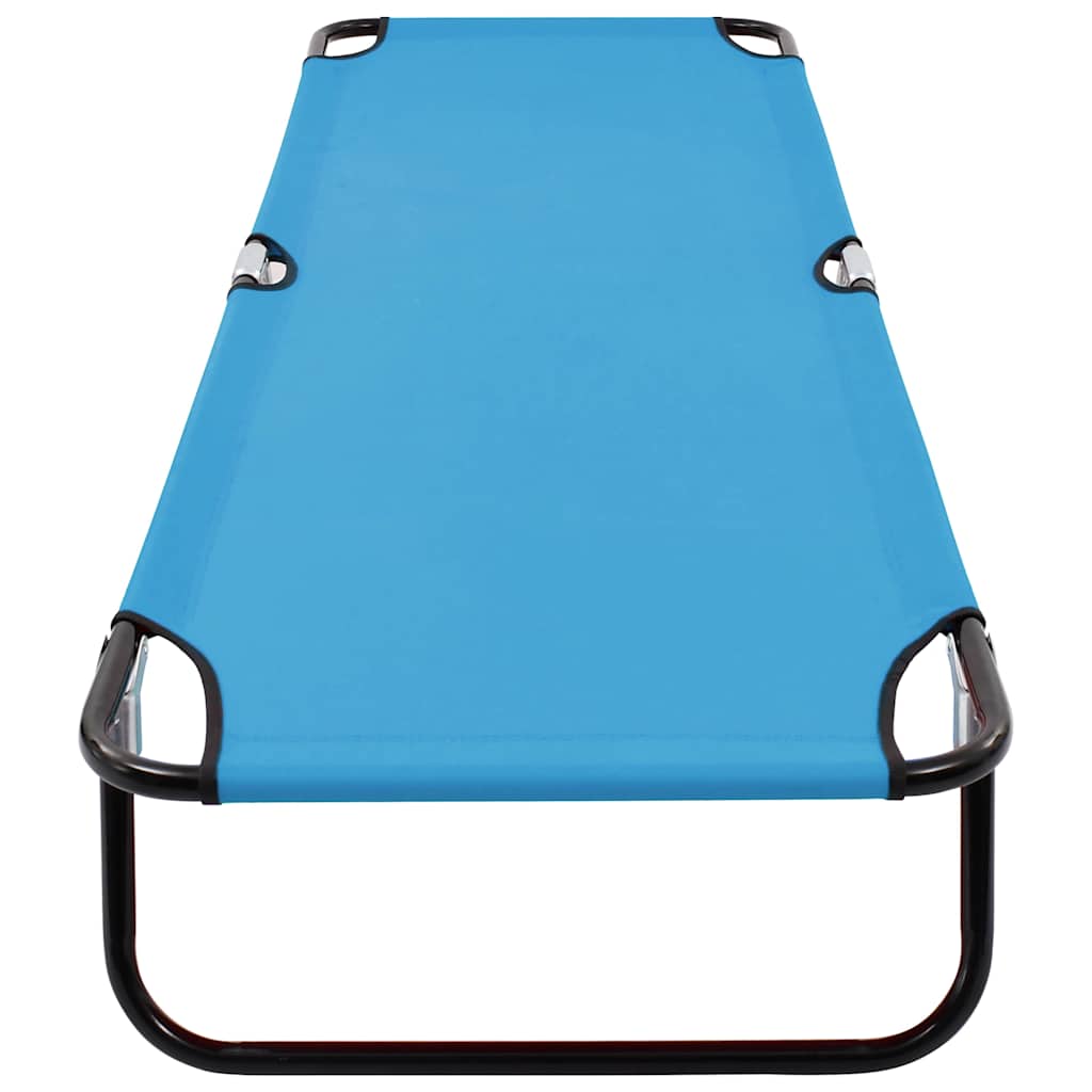 Sunloungers Folding Camping Bed Green Steel Sun Lounger Garden Beach Cot Chair 1