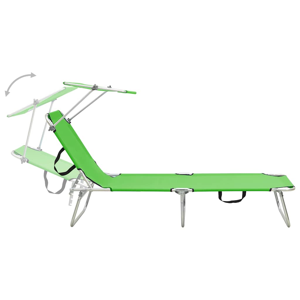 Sunloungers Sun Lounger Recliner Chair Folding Garden Beach Bed Adjustable Canop