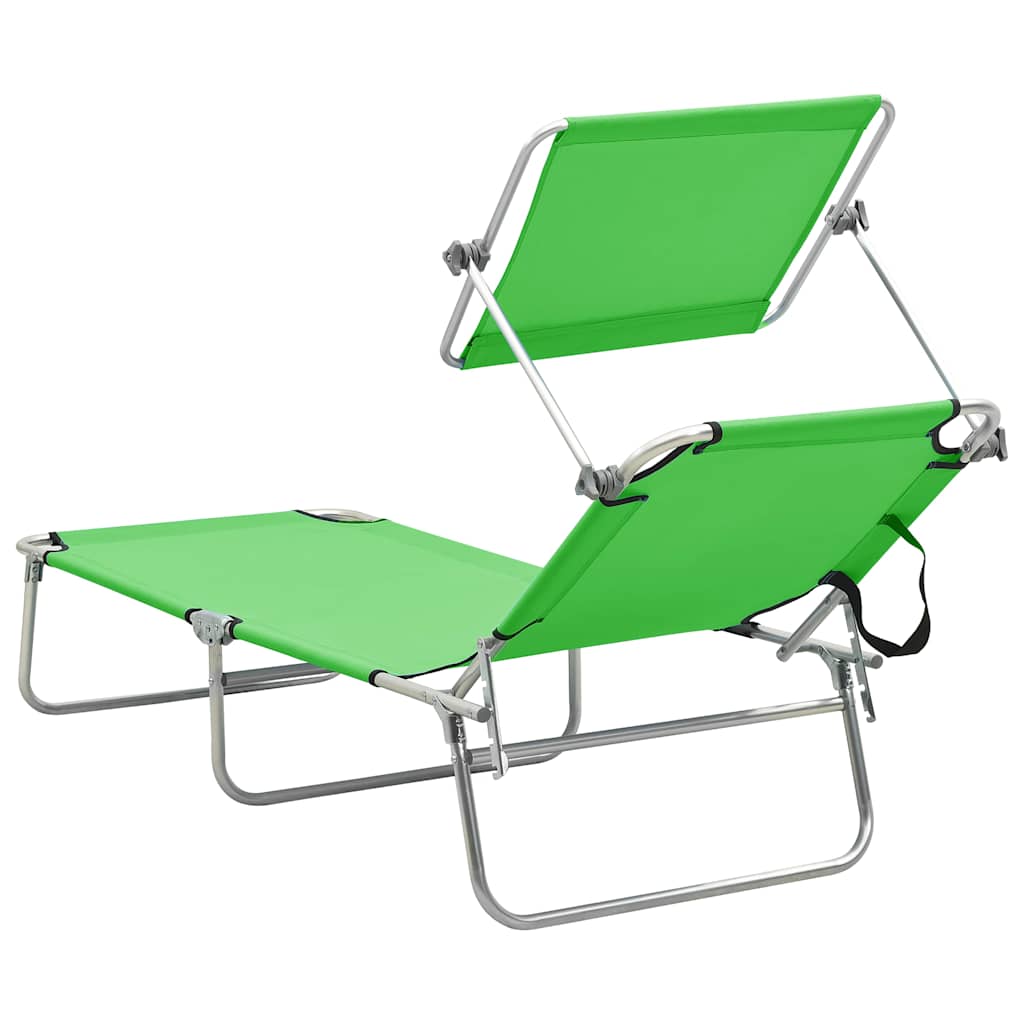 Sunloungers Sun Lounger Recliner Chair Folding Garden Beach Bed Adjustable Canop