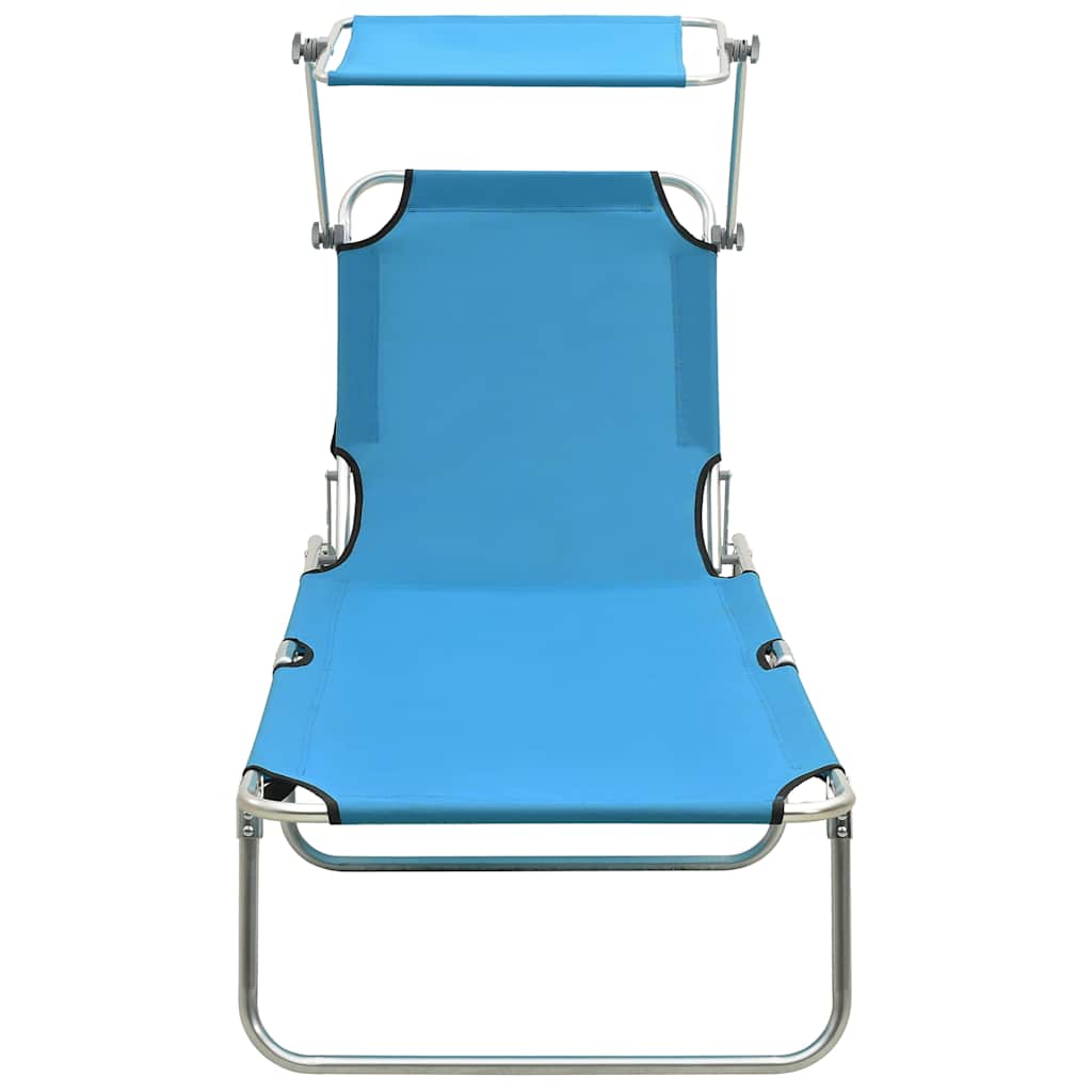 Sunloungers Sun Lounger Recliner Chair Folding Garden Beach Bed Adjustable Canop