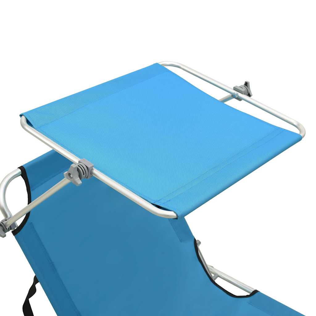 Sunloungers Sun Lounger Recliner Chair Folding Garden Beach Bed Adjustable Canop