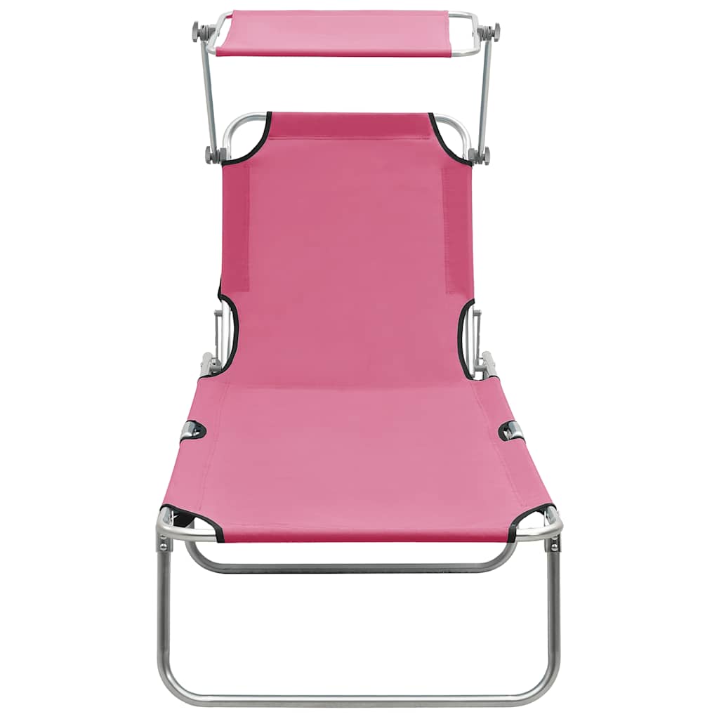 Sunloungers Sun Lounger Recliner Chair Folding Garden Beach Bed Adjustable Canop
