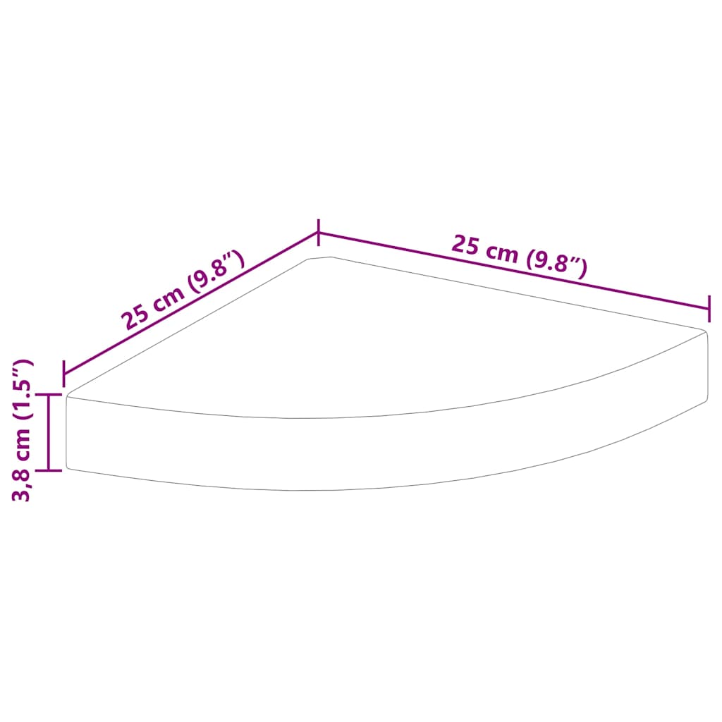 Floating Corner Shelves 4 Pcs MDF