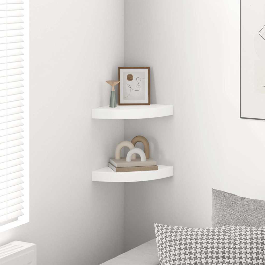 Floating Corner Shelves 4 Pcs MDF
