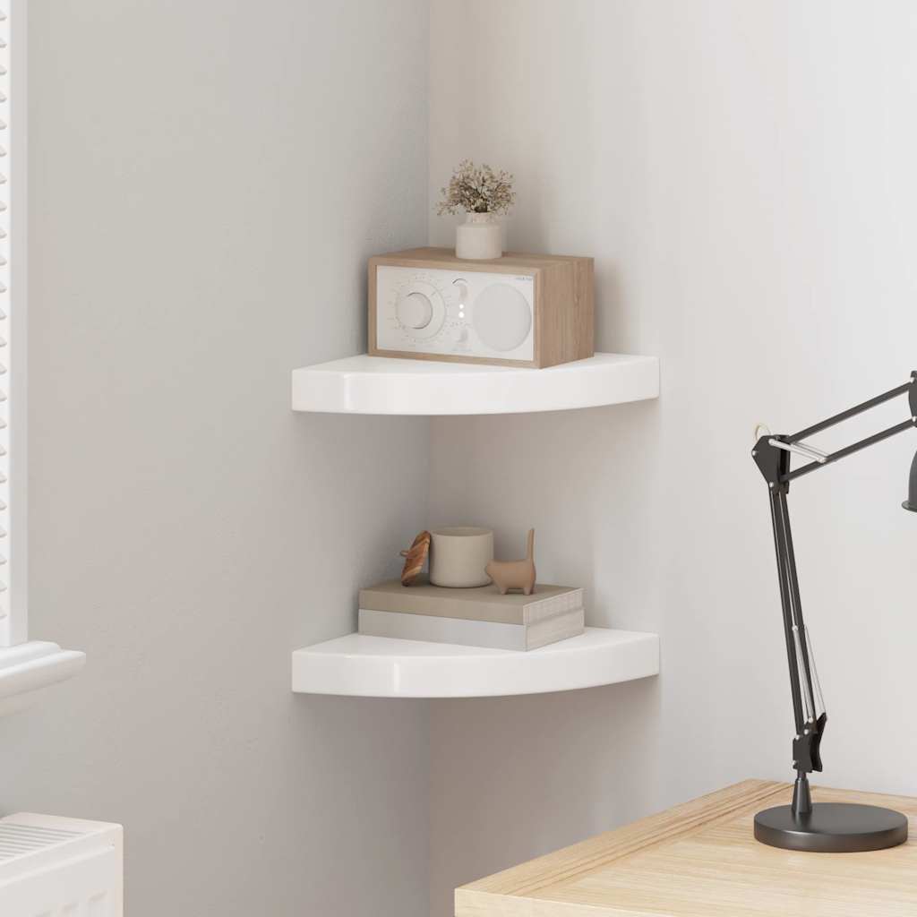 Floating Corner Shelves 4 Pcs MDF
