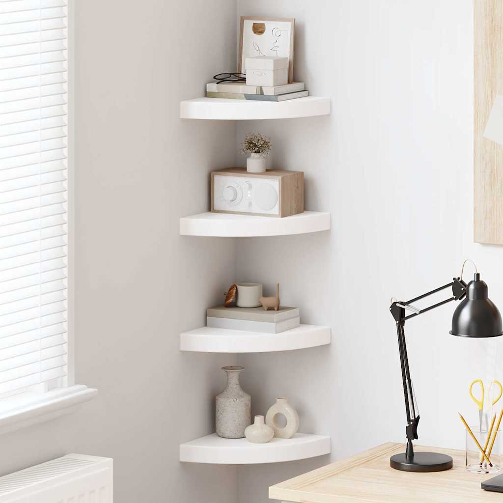 Floating Corner Shelves 4 Pcs MDF