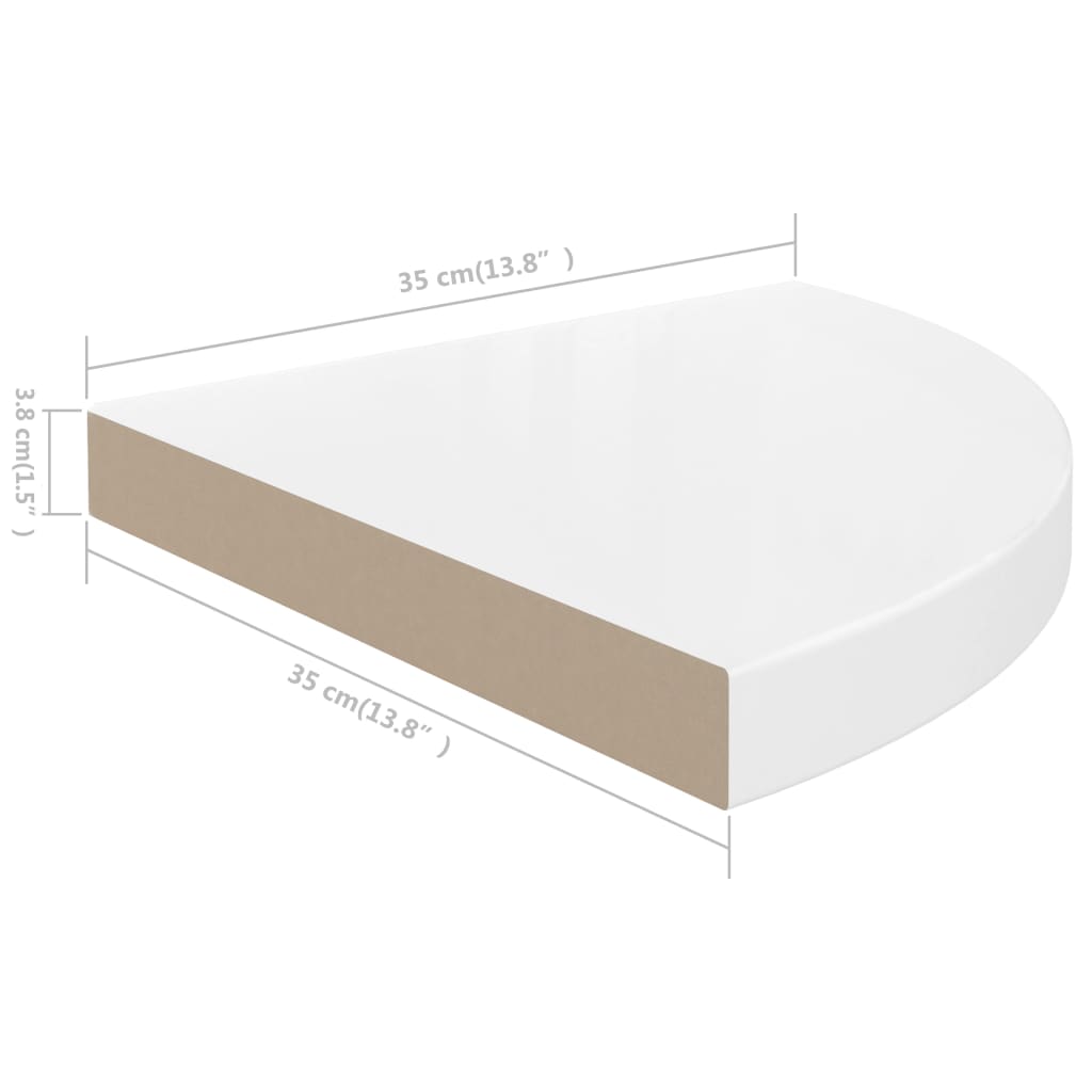 Floating Corner Shelves 4 Pcs Mdf