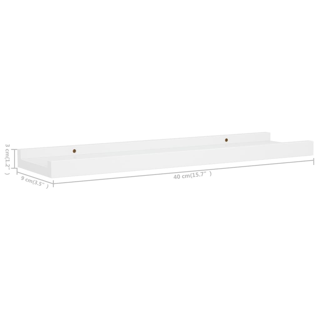 Picture Frame Ledge Shelves 2 Pcs Mdf