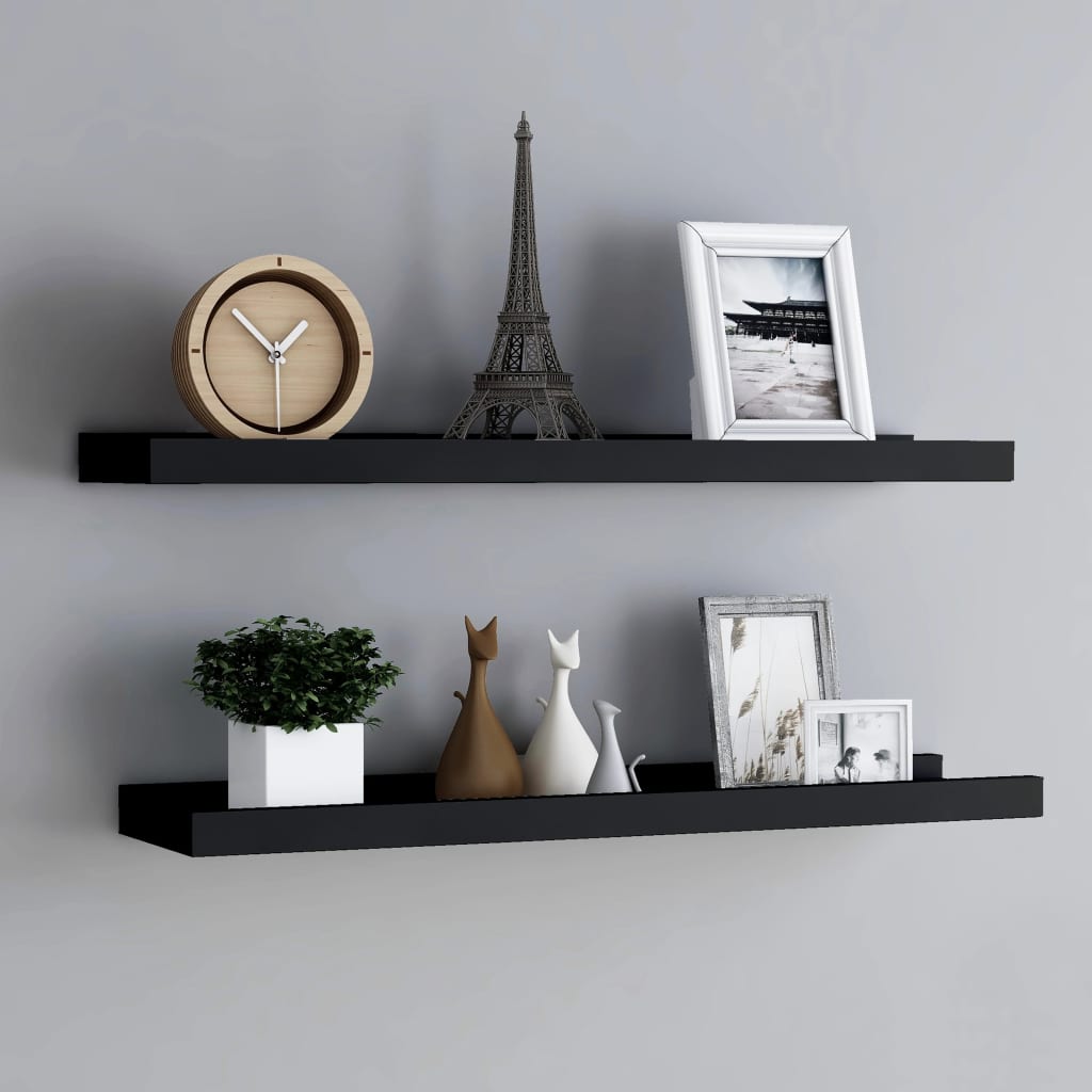 Picture Frame Ledge Shelves 2 Pcs Mdf