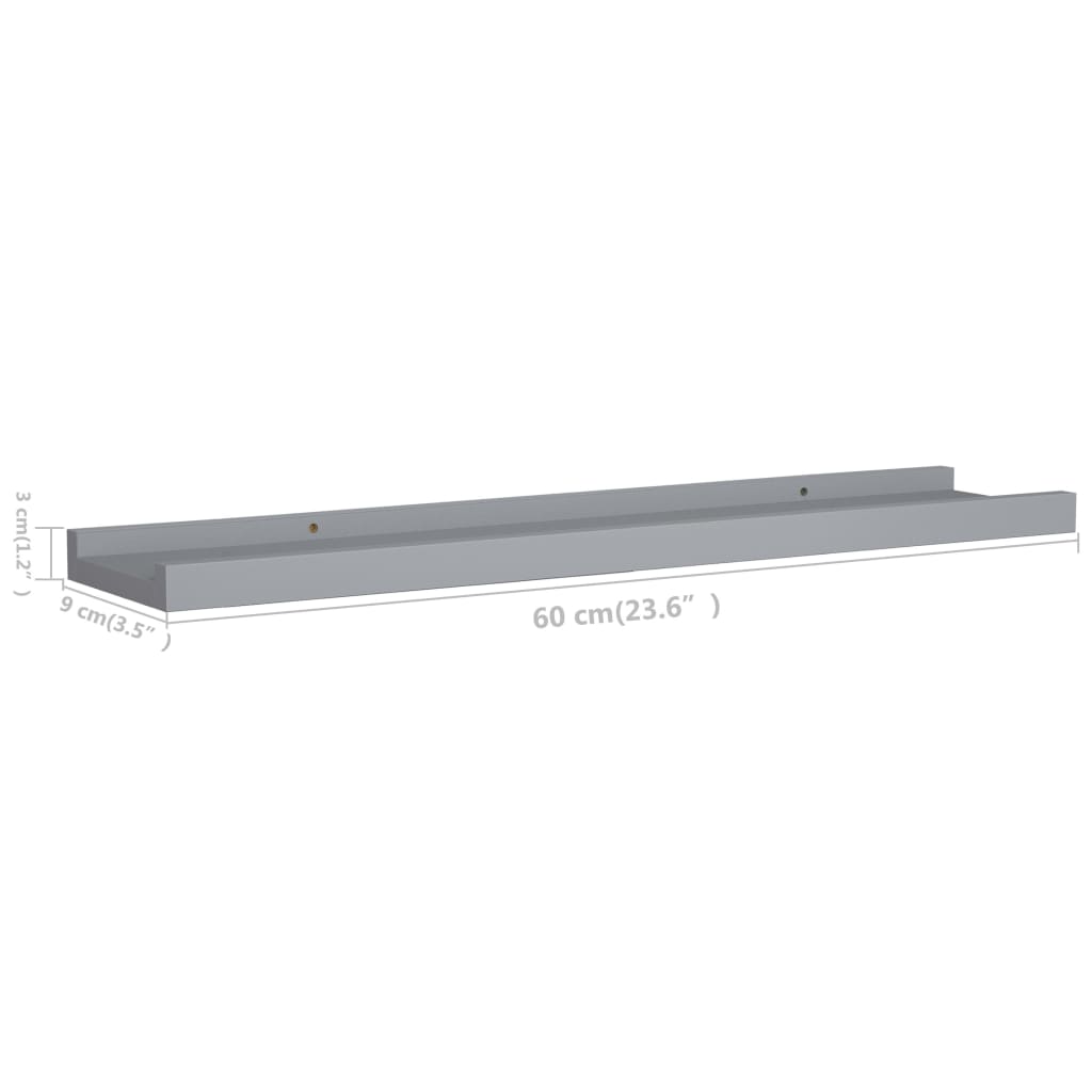 Picture Frame Ledge Shelves 2 Pcs Mdf