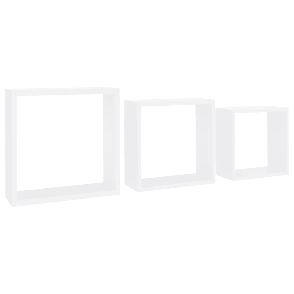 Wall Cube Shelves 3 Pcs Mdf