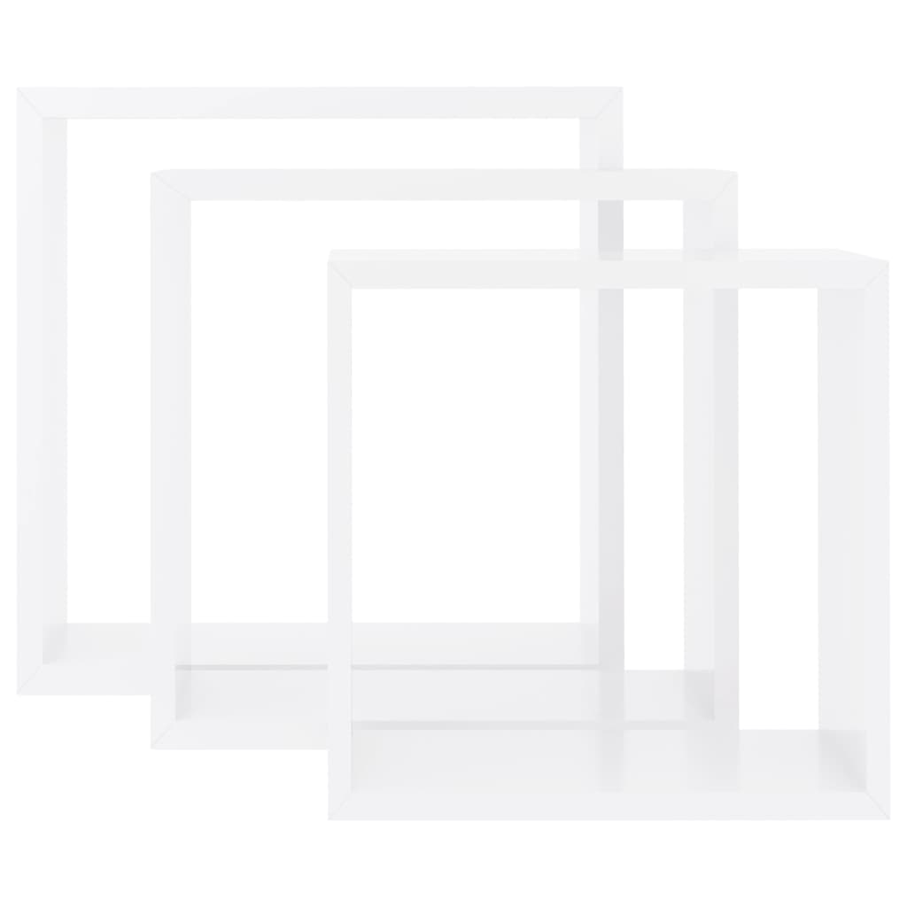 Wall Cube Shelves 3 Pcs Mdf