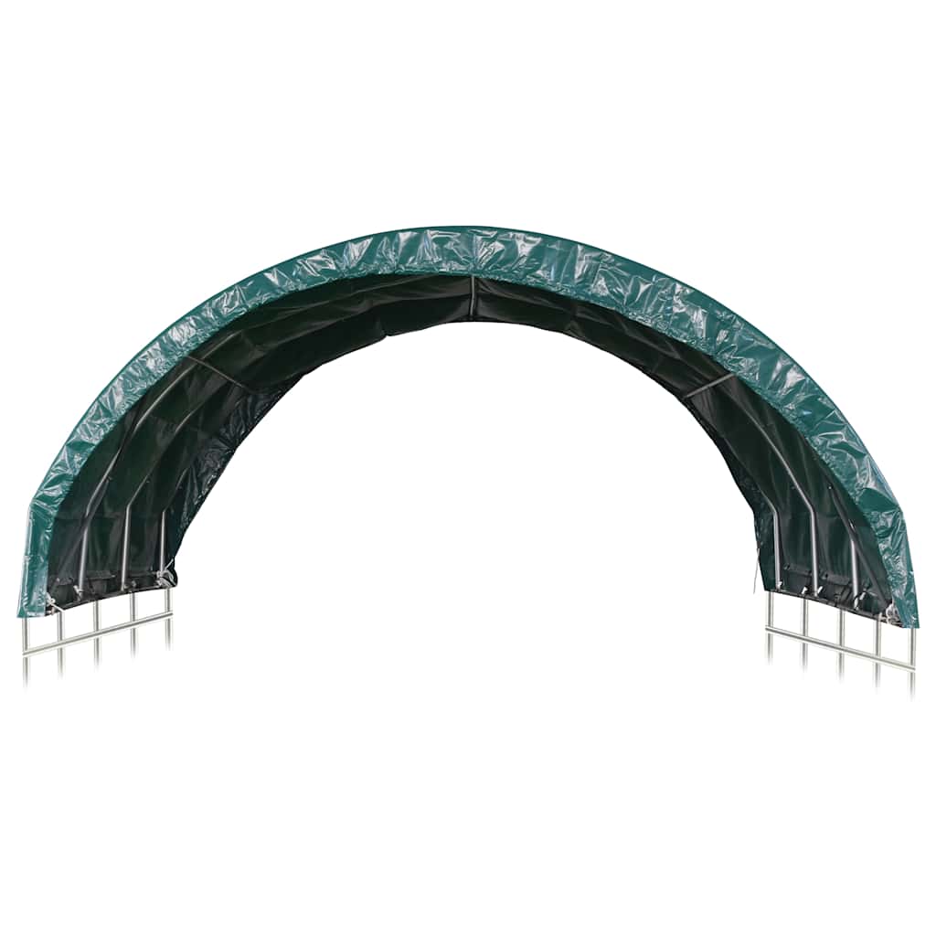 Gazebo Livestock Shelter Tent 3.7x3.7m Green PVC Animal Field Storage Canopy