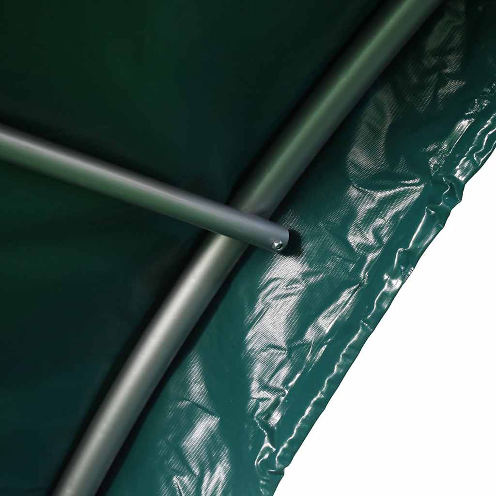 Gazebo Livestock Shelter Tent 3.7x3.7m Green PVC Animal Field Storage Canopy