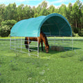 Gazebo Livestock Shelter Tent 3.7x3.7m Green PVC Animal Field Storage Canopy