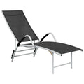 Sunloungers Aluminium Sun Lounger Recliner Cream Garden Patio Pool Chair Adjusta