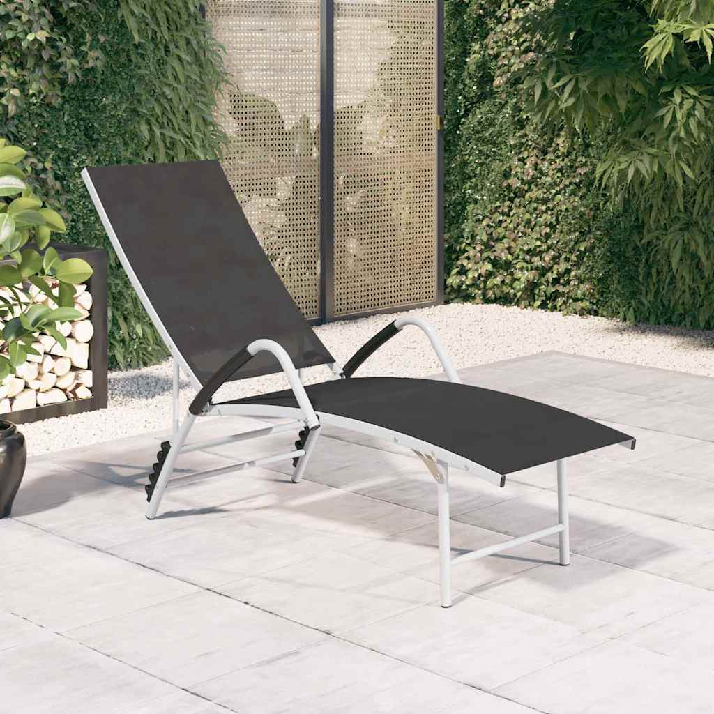 Sunloungers Aluminium Sun Lounger Recliner Cream Garden Patio Pool Chair Adjusta