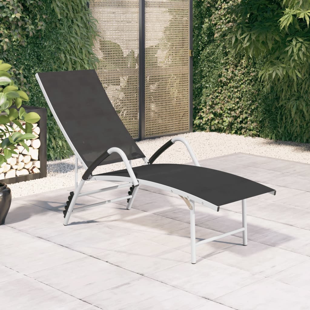 Sun Lounger Textilene And Aluminium