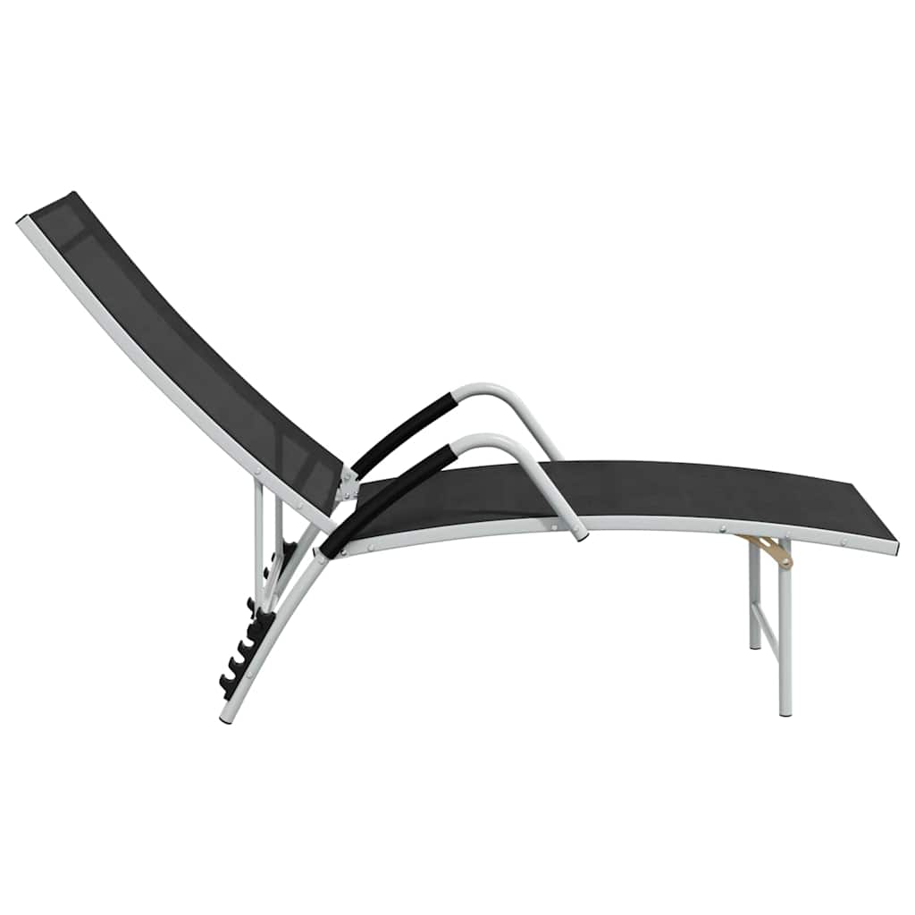 Sunloungers Aluminium Sun Lounger Recliner Cream Garden Patio Pool Chair Adjusta