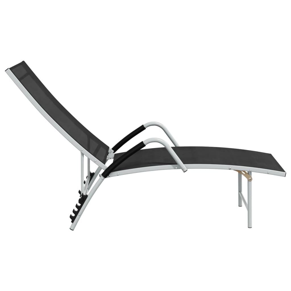 Sun Lounger Textilene And Aluminium