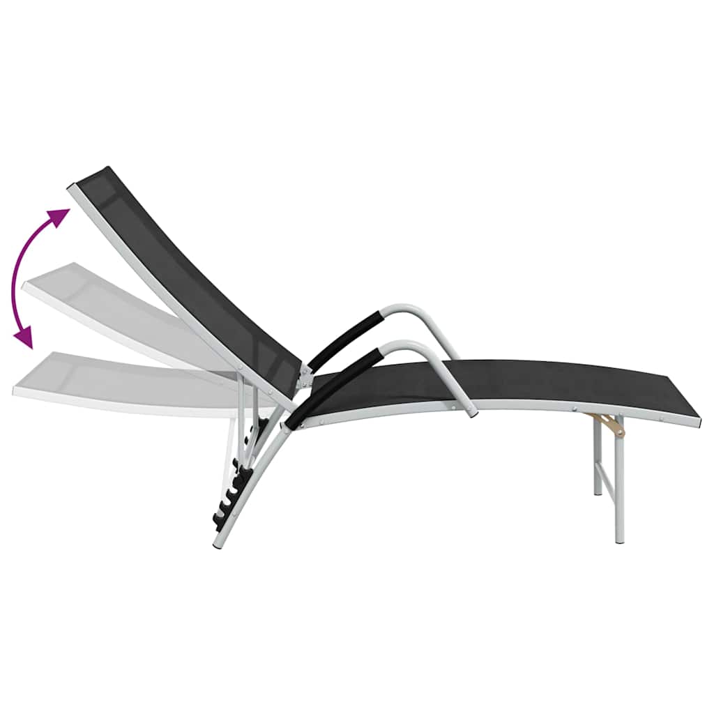 Sunloungers Aluminium Sun Lounger Recliner Cream Garden Patio Pool Chair Adjusta