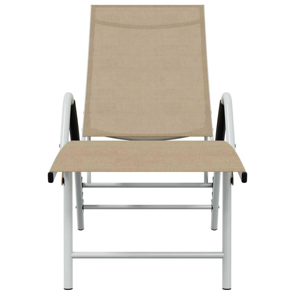 Sun Lounger Textilene And Aluminium